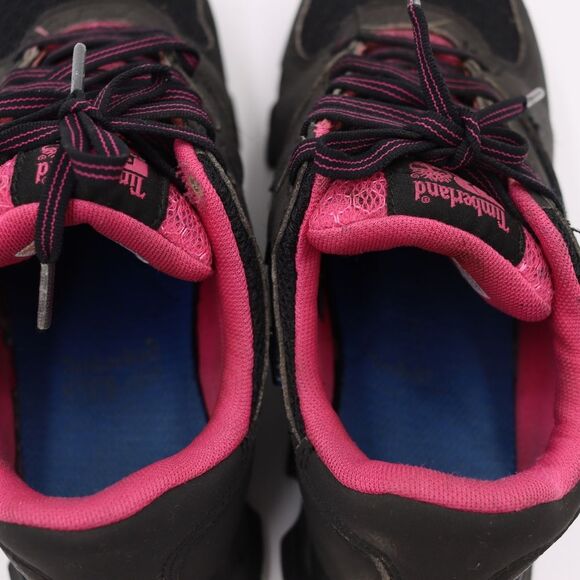 Women's Timberland PRO Powertrain Black/Pink Alloy Safety Toe Sneaker - Size 7 - Picture 8 of 16